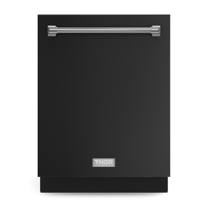 Gordon Ramsay by THOR Kitchen 24" Dishwasher in Matte Black with Stainless Steel Accents, DW24X8BA00-SS