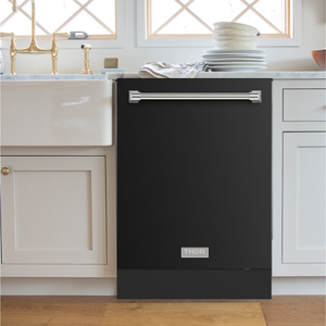 Gordon Ramsay by THOR Kitchen 24" Dishwasher in Matte Black with Stainless Steel Accents, DW24X8BA00-SS