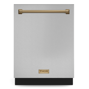 Gordon Ramsay by THOR Kitchen 24" Dishwasher in Stainless Steel with Bronze Accents, DW24X8BA99-BRZ