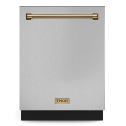 Gordon Ramsay by THOR Kitchen 24" Dishwasher in Stainless Steel with Bronze Accents, DW24X8BA99-BRZ