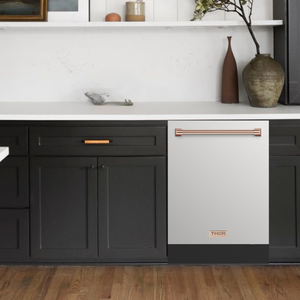 Gordon Ramsay by THOR Kitchen 24" Dishwasher in Stainless Steel with Rose Gold Accents, DW24X8BA99-RSG