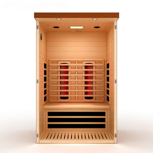 Dynamic Llumeneres Full Spectrum Near Zero EMF Indoor Infrared Sauna in Canadian Hemlock (2-Person Capacity)