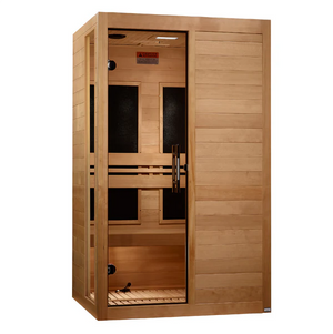 Dynamic Lucca Low EMF Indoor Infrared Sauna in Canadian Hemlock (2-Person Capacity)