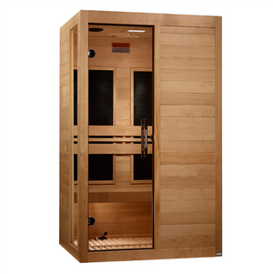 Dynamic Lucca Elite Ultra Low EMF Indoor Infrared Sauna in Canadian Hemlock (2-Person Capacity)