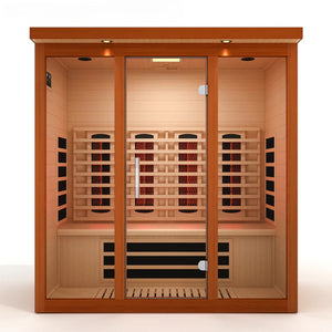 Dynamic Vila Grande Full Spectrum Near Zero EMF Indoor Infrared Sauna in Canadian Hemlock (4-Person Capacity)