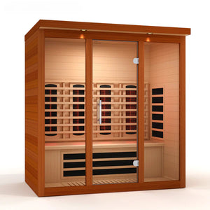 Dynamic Vila Grande Full Spectrum Near Zero EMF Indoor Infrared Sauna in Canadian Hemlock (4-Person Capacity)