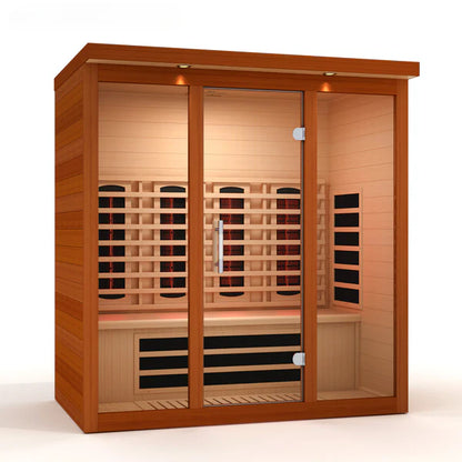 Dynamic Vila Grande Full Spectrum Near Zero EMF Indoor Infrared Sauna in Canadian Hemlock (4-Person Capacity)