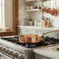 Mauviel 1830 M'Heritage M'150 B Copper Saute Pan With Lid, Brass Handle