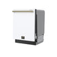 FORNO Stella 24" Built-in Dishwasher in White, ENERGY Star, with Antique Brass Handles, FDWBI8010-24WHT
