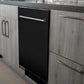 ZLINE Classic 24-Inch Top Control Built-In Dishwasher, Black Matte Panel, Traditional Handle, 52 dBA, DW-BLM-24