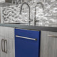 ZLINE Classic 24-Inch Top Control Built-In Dishwasher, Blue Matte Panel, Traditional Handle, 52 dBA, DW-BM-24