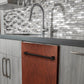 ZLINE 24 in. Top Control Dishwasher in Hand-Hammered Copper with Traditional Style Handle, DW-HH-H-24