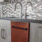 ZLINE Classic 24-Inch Top Control Built-In Dishwasher, Hand-Hammered Copper Panel, Traditional Handle, 52 dBA, DW-HH-H-24