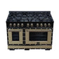 FORNO Ambassador Valente 48" 6.7 cu. ft. Dual Fuel Range, 8 Sealed Burners, Convection Oven in Black with Antique Brass Accents and Copper Rivet Trim, FFSGS6199-48CPBLK
