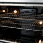 FORNO Galiano 30" 4.32 cu. ft. French Door Dual Fuel Range with 5 Sealed Burners in Black with Antique Brass Accents, FFSGS6356-30BLK