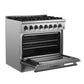 FORNO Marco 36" 5.36 cu. ft. Dual Fuel Range in Stainless Steel with 6 Sealed Burners, FFSGS6197-36