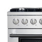 FORNO Marco 36" 5.36 cu. ft. Dual Fuel Range in Stainless Steel with 6 Sealed Burners, FFSGS6197-36