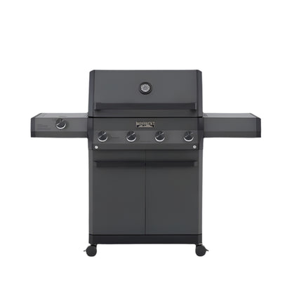 Monument Grills Eminence 425 Series | 4 Burner Fortified Propane Gas Grill in Silky Matte Black