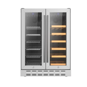 Empava 24-Inch Dual Zone Wine and Beer Fridge Beverage Cooler, EMPV-BR07D