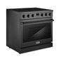 Cosmo Haven Collection 36-Inch Slide-In Electric Range with 5 Burners, 6.1 cu. ft. Convection Oven, Matte Black, COS-ERC365KBD-BK