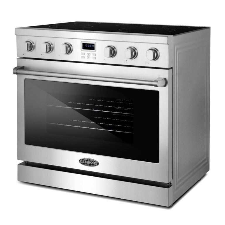 Cosmo Commercial 36" 6.0 cu. ft. Electric Range with 5 Burner Glass Cooktop and Convection Oven in Stainless Steel
, COS-ERC365KBD