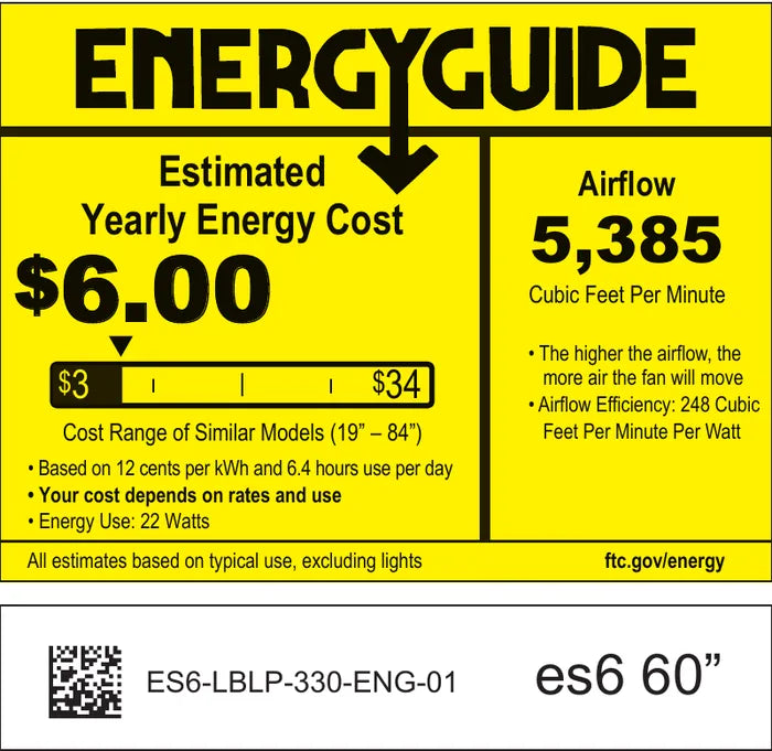 EnergyGuide ES6-LBLP-330-ENG-01