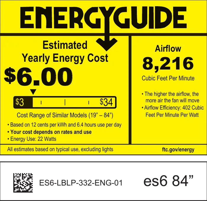 EnergyGuide ES6-LBLP-332-ENG-01