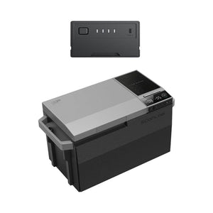 EcoFlow Package - GLACIER Portable Refrigerator and Plug-In Extra Battery