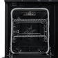 FORNO Paolo 48" 6.7 cu. ft. Freestanding Electric Range with True Convection Oven in Black with Antique Brass Accents, FFSEL6011-48BLK