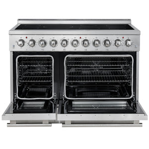 FORNO Paolo 48" 6.7 cu. ft. Freestanding Electric Range with True Convection Oven in Stainless Steel,  FFSEL6011-48