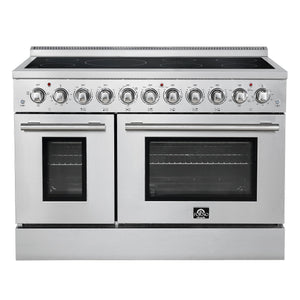 FORNO Appliance Package - 48" Electric Range, 48" Refrigerator, Dishwasher, 30" Microwave Drawer