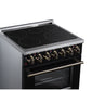FORNO Massimo 30-Inch 4.32 cu. ft. Electric Range, 5 Radiant Elements, Convection Oven, Air Fryer, Black, FFSEL6020-30BLK