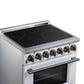 FORNO Massimo 30-Inch 4.32 cu. ft. Electric Range, 5 Radiant Elements, Convection Oven, Air Fryer, White, FFSEL6020-30WHT