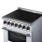 FORNO Massimo 30-Inch 4.32 cu. ft. Electric Range, 5 Radiant Elements, Convection Oven, Air Fryer, White, FFSEL6020-30WHT