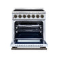 FORNO Massimo 30-Inch 4.32 cu. ft. Electric Range, 5 Radiant Elements, Convection Oven, Air Fryer, White, FFSEL6020-30WHT