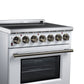 FORNO Massimo 30-Inch 4.32 cu. ft. Electric Range, 5 Radiant Elements, Convection Oven, Air Fryer, White, FFSEL6020-30WHT