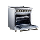 FORNO Massimo 30-Inch 4.32 cu. ft. Electric Range, 5 Radiant Elements, Convection Oven, Air Fryer, White, FFSEL6020-30WHT