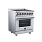 FORNO Massimo 30-Inch 4.32 cu. ft. Electric Range, 5 Radiant Elements, Convection Oven, Air Fryer, White, FFSEL6020-30WHT