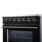 FORNO Massimo 36-Inch 5.36 cu. ft. Electric Range, 5 Radiant Elements, Convection Oven, Air Fryer, Black, FFSEL6020-36BLK