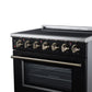 FORNO Massimo 36-Inch 5.36 cu. ft. Electric Range, 5 Radiant Elements, Convection Oven, Air Fryer, Black, FFSEL6020-36BLK