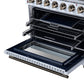 FORNO Massimo 36-Inch 5.36 cu. ft. Electric Range, 5 Radiant Elements, Convection Oven, Air Fryer, White, FFSEL6020-36WHT
