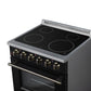 FORNO Galiano 30-Inch 4.32 cu. ft. Electric Range, 4 Radiant Elements, Convection Oven, Air Fryer, Black, FFSEL6083-30BLK