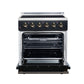 FORNO Galiano 30-Inch 4.32 cu. ft. Electric Range, 4 Radiant Elements, Convection Oven, Air Fryer, Black, FFSEL6083-30BLK
