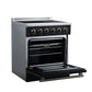 FORNO Galiano 30-Inch 4.32 cu. ft. Electric Range, 4 Radiant Elements, Convection Oven, Air Fryer, Black, FFSEL6083-30BLK