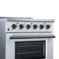FORNO Galiano 30-Inch 4.32 cu. ft. Electric Range, 4 Radiant Elements, Convection Oven, Air Fryer, White, FFSEL6083-30WHT