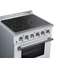 FORNO Galiano 30-Inch 4.32 cu. ft. Electric Range, 4 Radiant Elements, Convection Oven, Air Fryer, White, FFSEL6083-30WHT