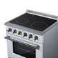 FORNO Galiano 30-Inch 4.32 cu. ft. Electric Range, 4 Radiant Elements, Convection Oven, Air Fryer, White, FFSEL6083-30WHT