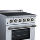 FORNO Galiano 30-Inch 4.32 cu. ft. Electric Range, 4 Radiant Elements, Convection Oven, Air Fryer, White, FFSEL6083-30WHT