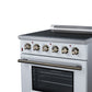 FORNO Galiano 30-Inch 4.32 cu. ft. Electric Range, 4 Radiant Elements, Convection Oven, Air Fryer, White, FFSEL6083-30WHT