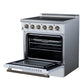 FORNO Galiano 30-Inch 4.32 cu. ft. Electric Range, 4 Radiant Elements, Convection Oven, Air Fryer, White, FFSEL6083-30WHT